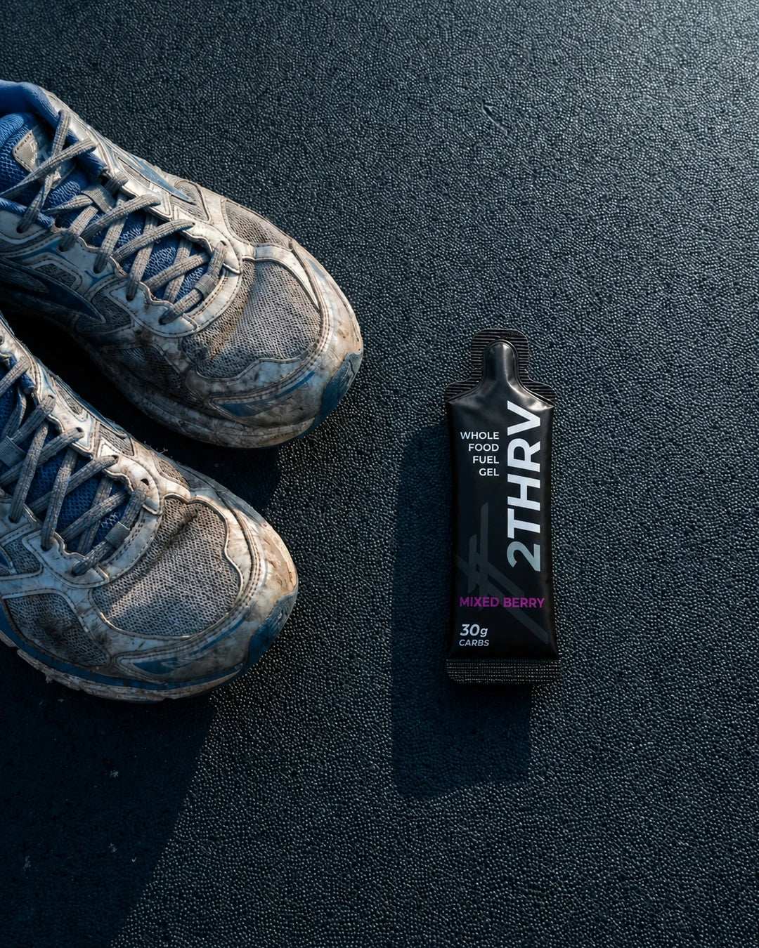 Long-run shoes, watch and endurance nutrition laid out for training